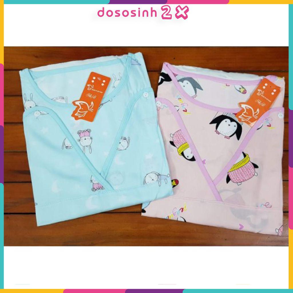 Bộ lanh sau sinh mở nắp ngực free size 50kg đến 63kg