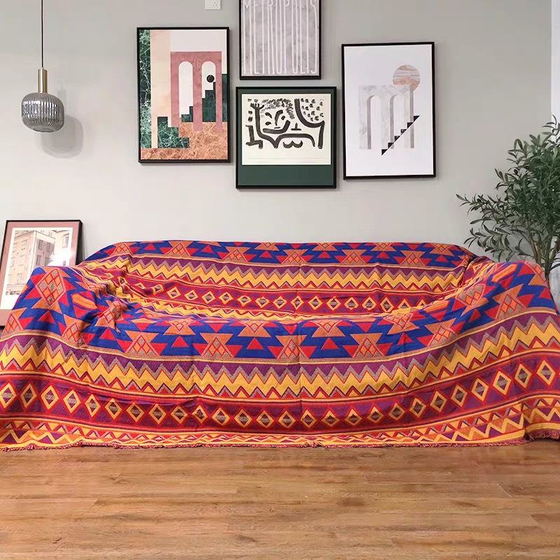 [HOT] Thảm Sofa, Thảm Trang Trí Thổ Cẩm Cotton Fabric Nhập khẩu- 230cm x 180cm