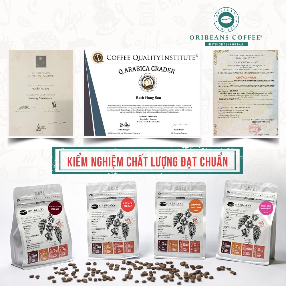 Cà phê Robusta Honey Krông Năng nguyên chất rang xay chuẩn 100% hương caramel nồng vị đắng ngọt từ ORIBEANS Coffee