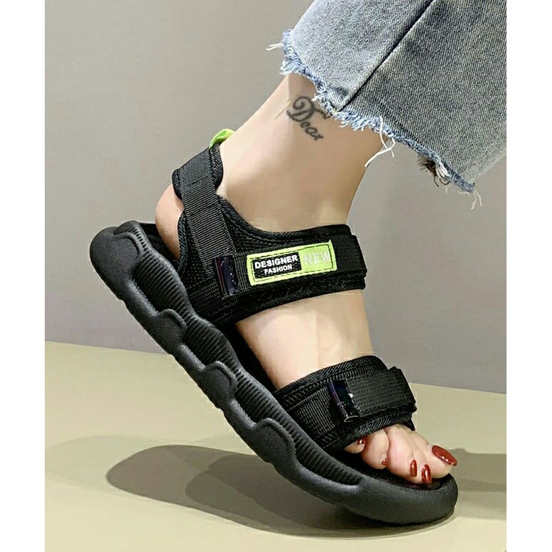 Giày Sandal dép quai hậu nữ 💖 FREESHIP 💖 đế siêu êm 2 quai dán chữ FIN