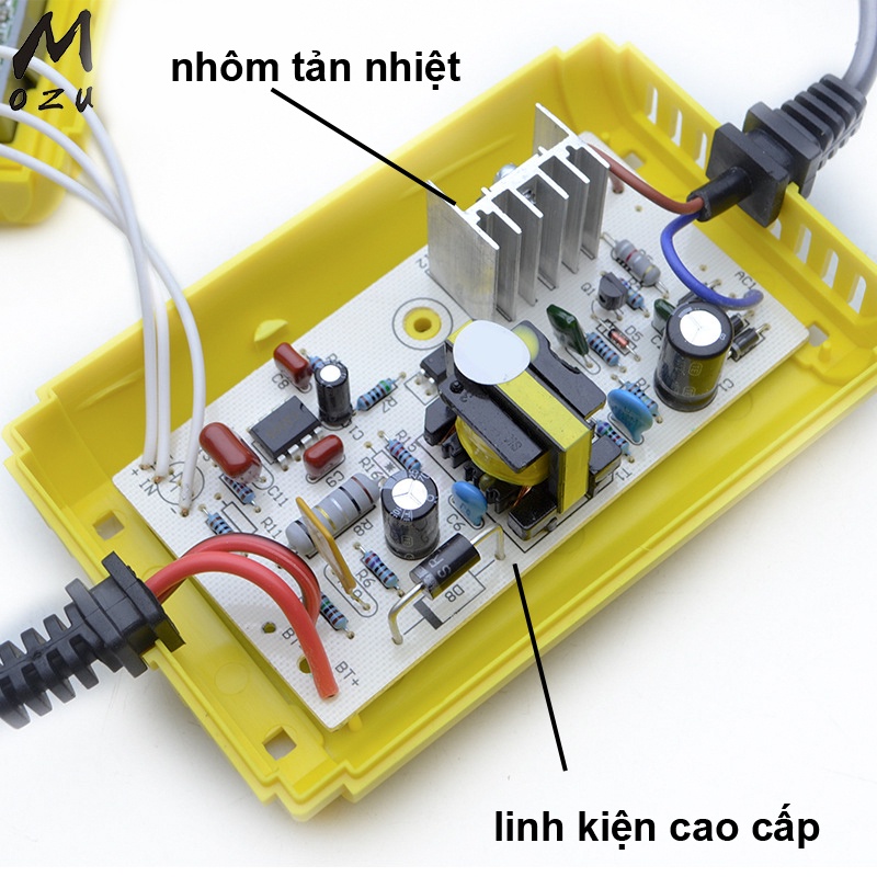 Bộ Sạc Bình ắc quy Xe máy 12V-20AH - Sạc vô nhanh Có Led Báo Pin Sạc, Tự Ngắt khi sạc đầy, bảo hành toàn quốc