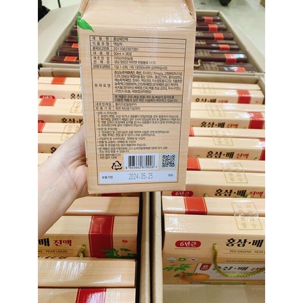 NƯỚC HỒNG SÂM LÊ- RED GINSENG PEAR (50ml x30 gói )