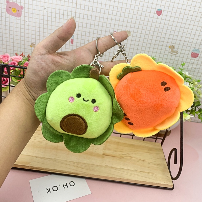 Móc Khóa Hình Trái Cây Nhồi Bông Dễ Thương