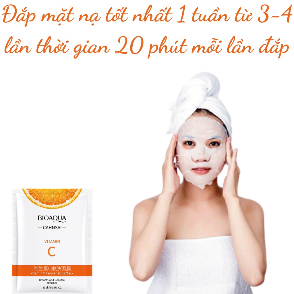 Mặt nạ trái cây dưỡng trắng sáng da cấp ẩm hoa quả vitamin C mask BIOAQUA nội địa Trung | WebRaoVat - webraovat.net.vn