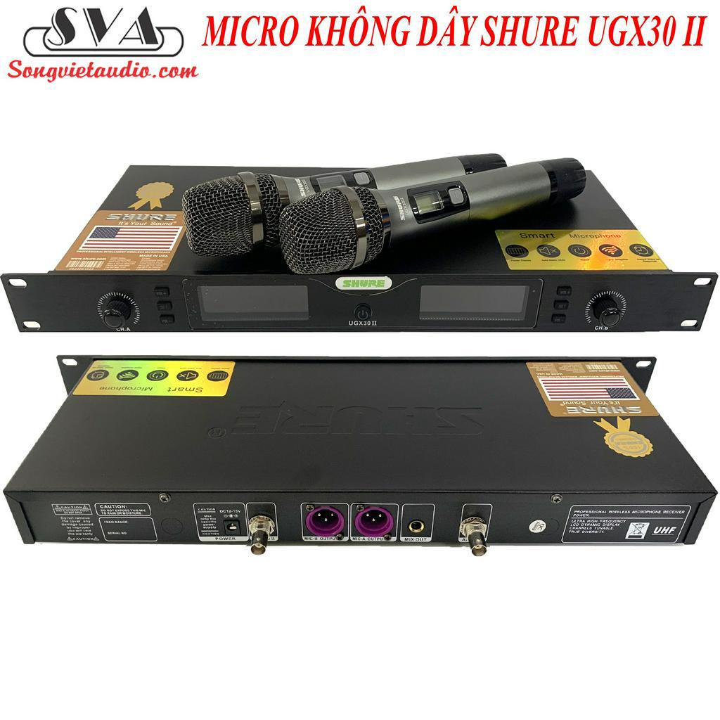 BỘ MICRO KARAOKE KHÔNG DÂY SHURE UGX30 II - 2 ANTEN