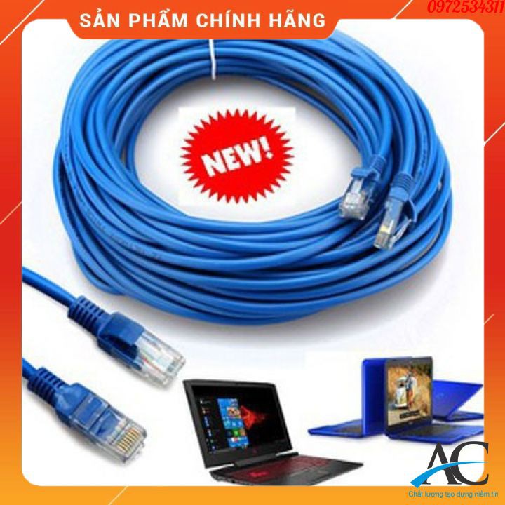 Dây mạng ( ＣＨÍＮＨ ＨÃＮＧ ) Dây cáp mạng cat 6 bấm sẵn 2 đầu RJ45 dài 10m, 20m dùng cho mạng nội bộ cực ổn định