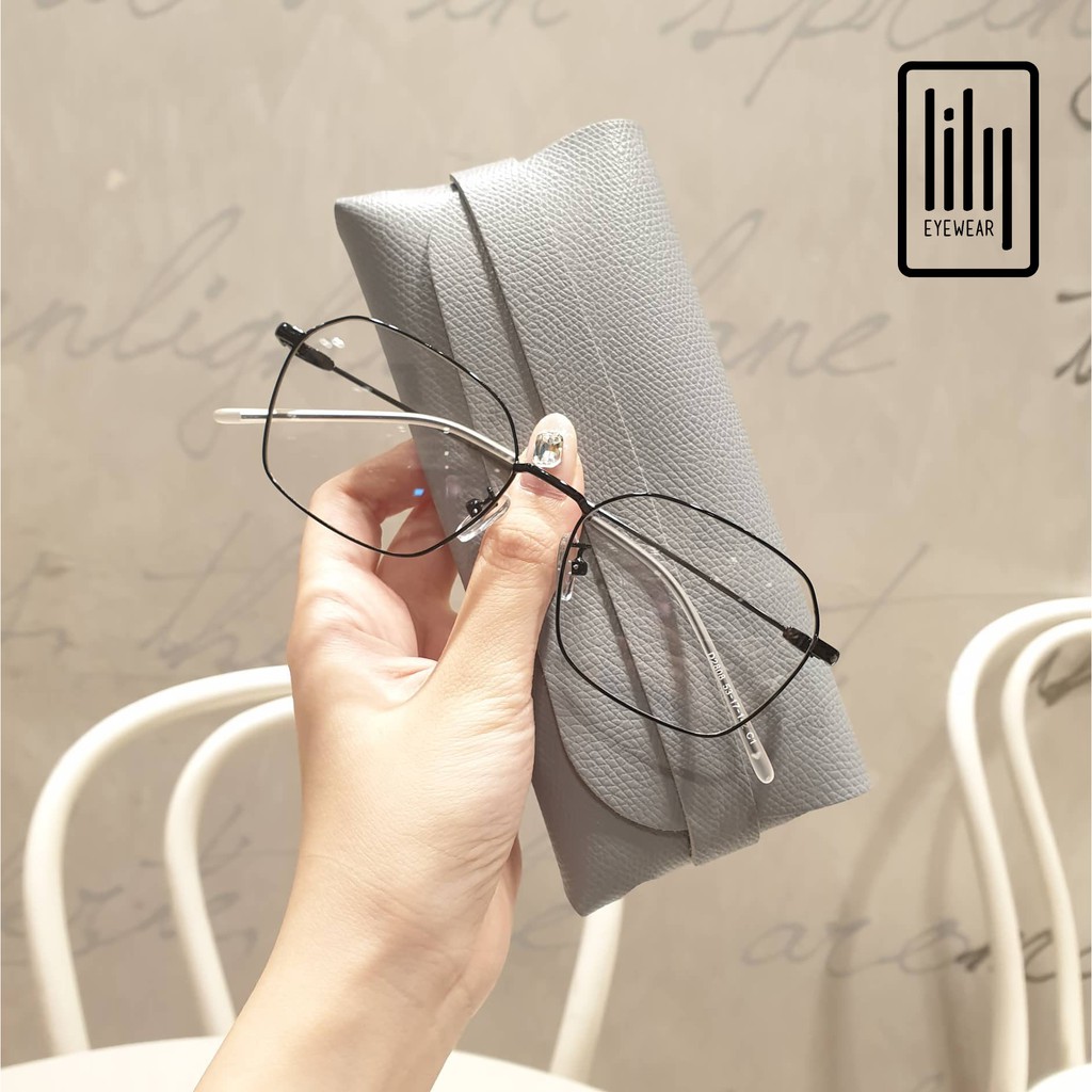 Gọng kính cận nam nữ Lilyeyewear chất liệu kim loại mắt đa giác thanh mảnh 282308