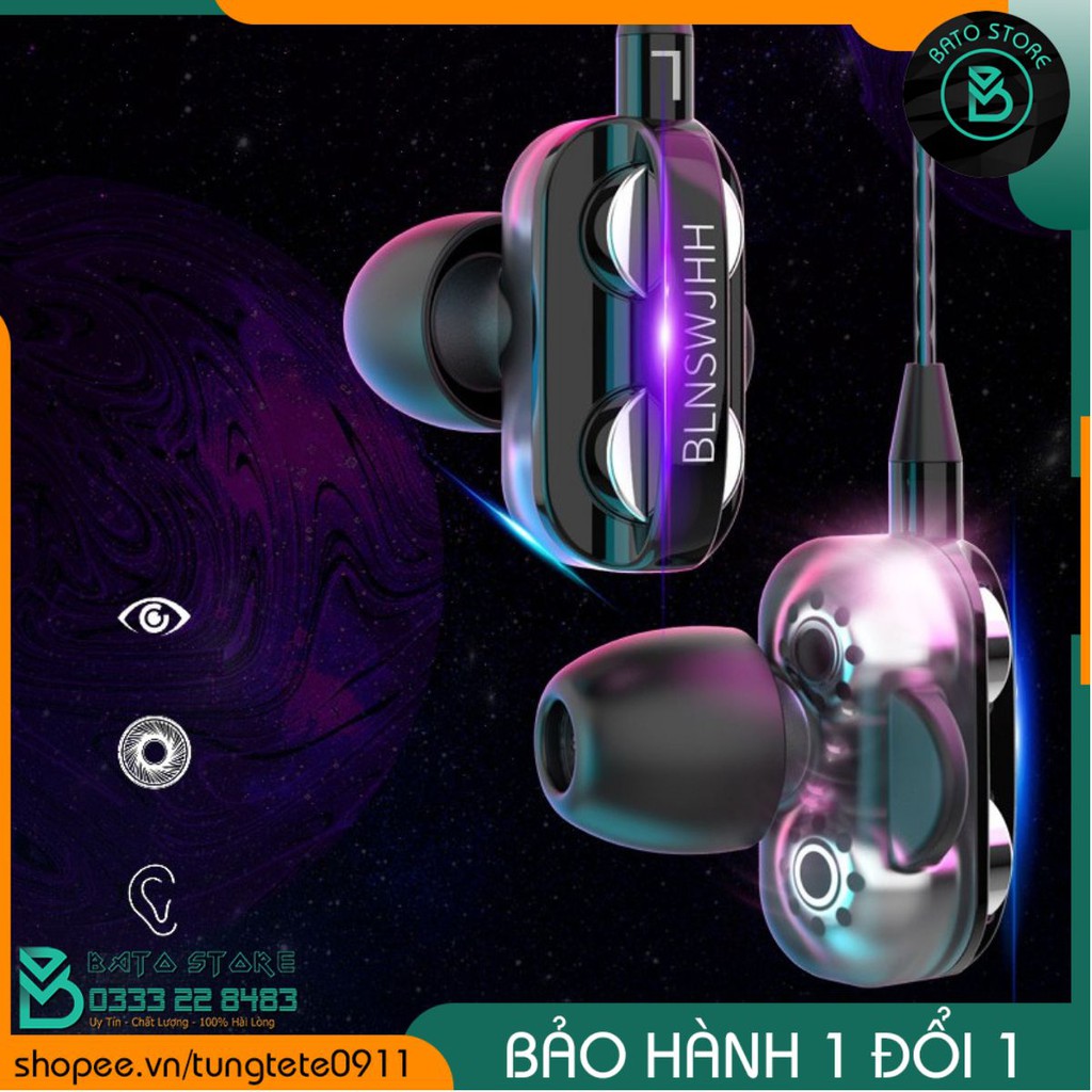 [Hàng Siêu Cấp] Tai Nghe Chống Ồn Cao Cấp WJHH Super Bass 2019 Thế Hệ Mới Siêu Cao Cấp Loa kép