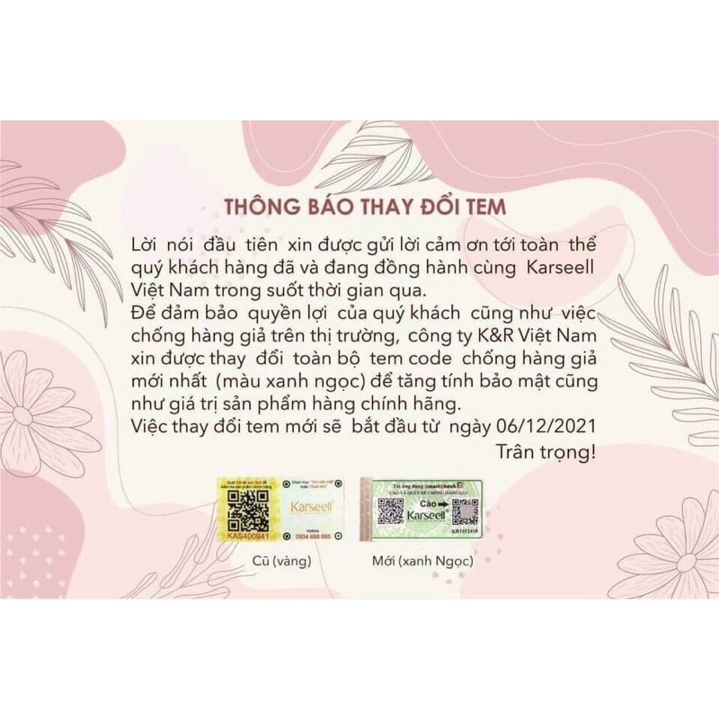 [Chính hãng] [Siêu rẻ] Dầu ủ xả tóc collagen karseell Maca chính hãng siêu mượt Ý 500ml (Túi) + gội xả gói 15mlx2