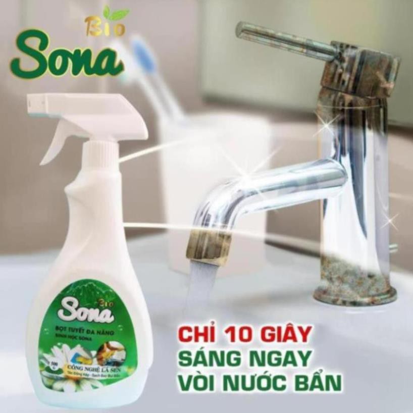 Xịt Đa Năng, Tẩy Rửa Vết Bẩn Nhà Bếp, Lau Kính Sạch Bong, Vệ Sinh Bề Mặt, Ngừa Vi Khuẩn SoNa 500ml