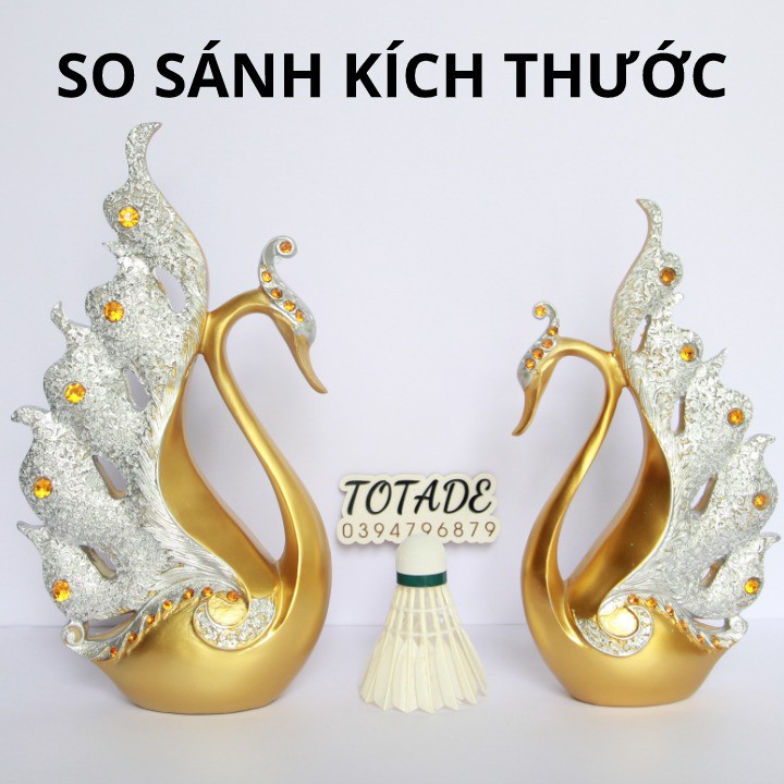 Bộ tượng đôi thiên nga phong cách Bắc Âu - DES0010