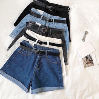 Quần short ullzzang tặng kèm thắt lưng