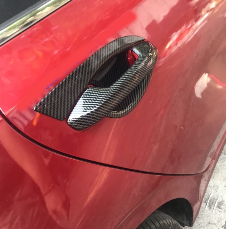 Ốp tay hõm cửa Xe Kia K3 2021 2022 2023 mẫu Carbon thể thao Cao Cấp + tặng kèm keo tăng dính