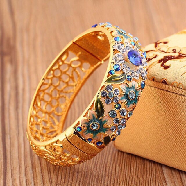 Vòng tay nữ phong thuỷ mạ vàng 24k, vòng tay trung niên