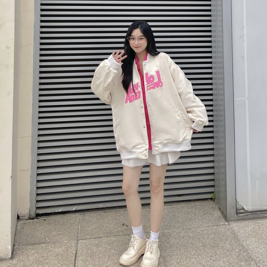 Áo Khoác Nữ BISS JEM CLOSET Form Rộng Dày Dặn 2 Màu Be VÀ Xanh 10376