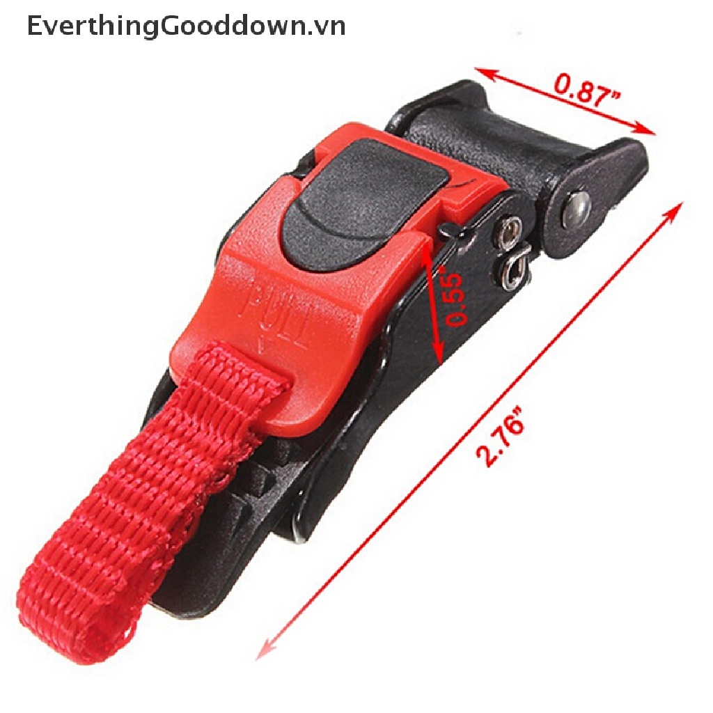 Everthinggooddown 1 Khóa Dây Mũ Bảo Hiểm Màu Đỏ Đen Tháo Gỡ Nhanh