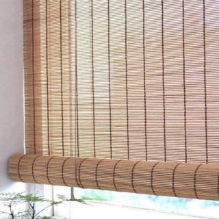 Mành tre tăm trắng chỉ đen làm mành che nắng cửa sổ, trang trí, phông nền đám cưới