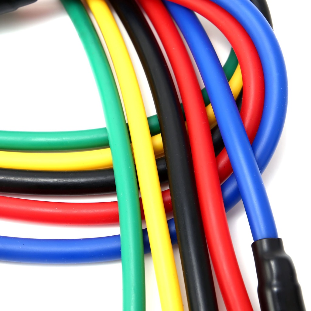 Bộ 5 dây kháng lực tập full body, dụng cụ tập Gym , Fitness , Yoga 11 phụ kiện