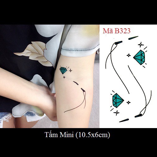 Xăm dán tattoo kim chỉ B323