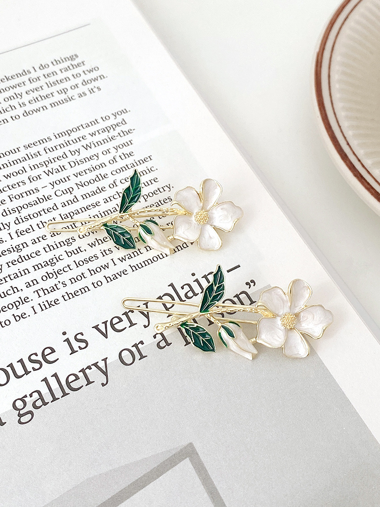 Kẹp Tóc Hợp Kim Hình Hoa Phong Cách Hàn Quốc