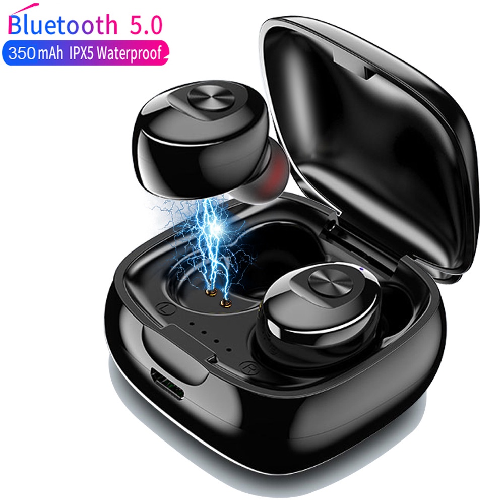 Bộ tai nghe không dây ZEEJUL kết nối Bluetooth 5.0 chống nước IPX5 âm thanh 3D kèm hộp sạc tai nghe tiện dụng