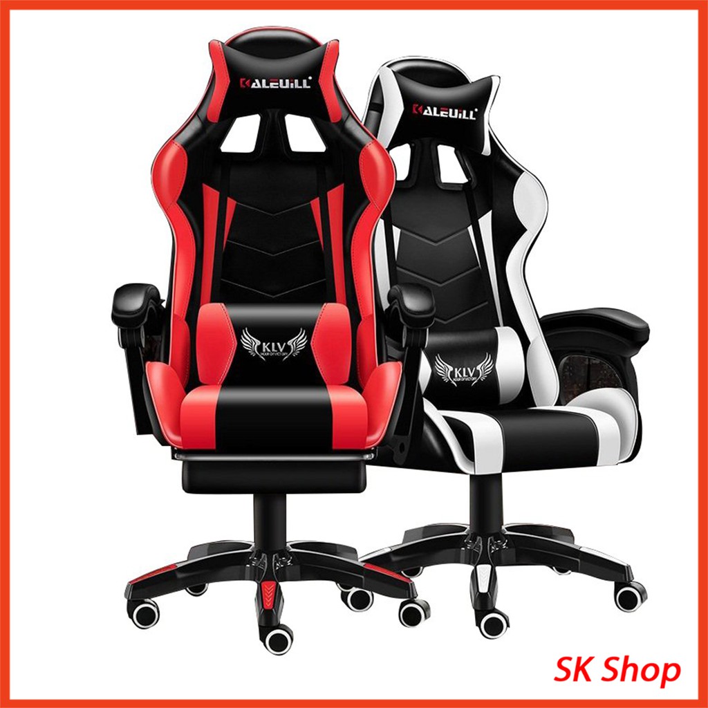 Ghế game bọc da [Ảnh thật] ngả lưng gác chân bản cao cấp, ghế gaming xoay có massage lưng | BigBuy360 - bigbuy360.vn