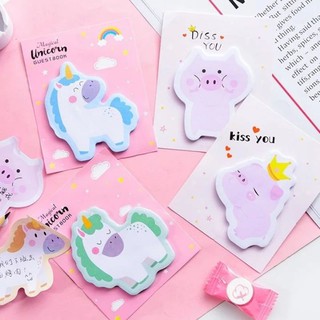 Combo 3 Xấp Giấy Nhớ Giấy Ghi Nhớ Giấy Ghi Chú Giấy Note Heo Ngựa Hình Lá Dễ Thương Siêu Cute mix mẫu
