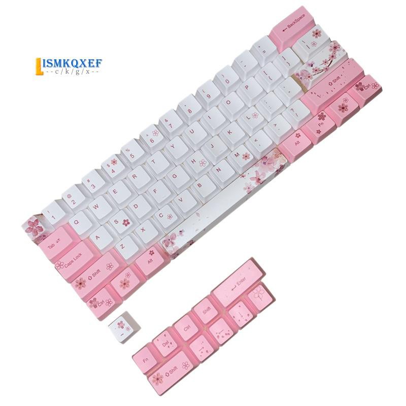 Sakura PBT Sublimation Keycap Compatible: RK61 Series Gans Alt61 Series IKBC Poker Series Anne ProGH60 Iquix F60 GK61/64