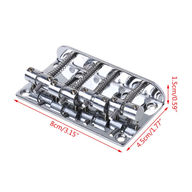 Bộ Ngựa Đàn Bằng Chrome + 5 Ốc Vít + Cờ Lê Chuyên Dụng Dành Cho Guitar Jazz Bass