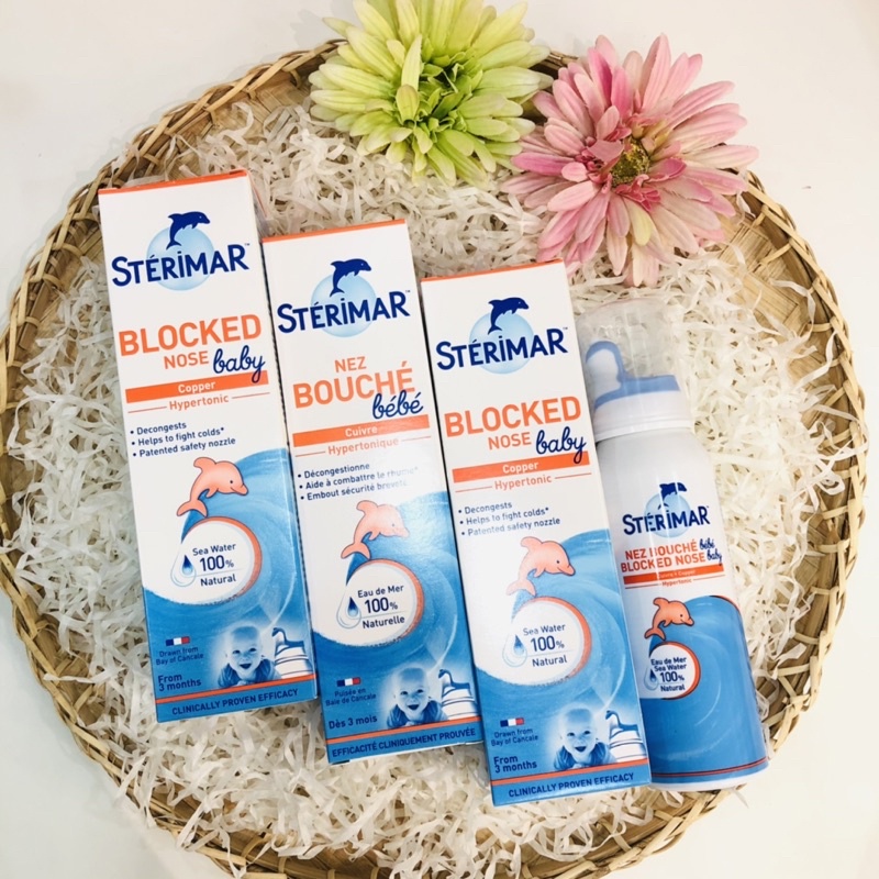 Xịt mũi cá heo cam Sterimar 100ml của Pháp cho bé từ 3 tháng tuổi