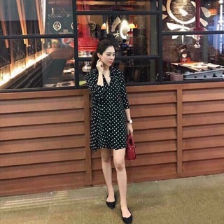 Váy xuông sơ mi bi