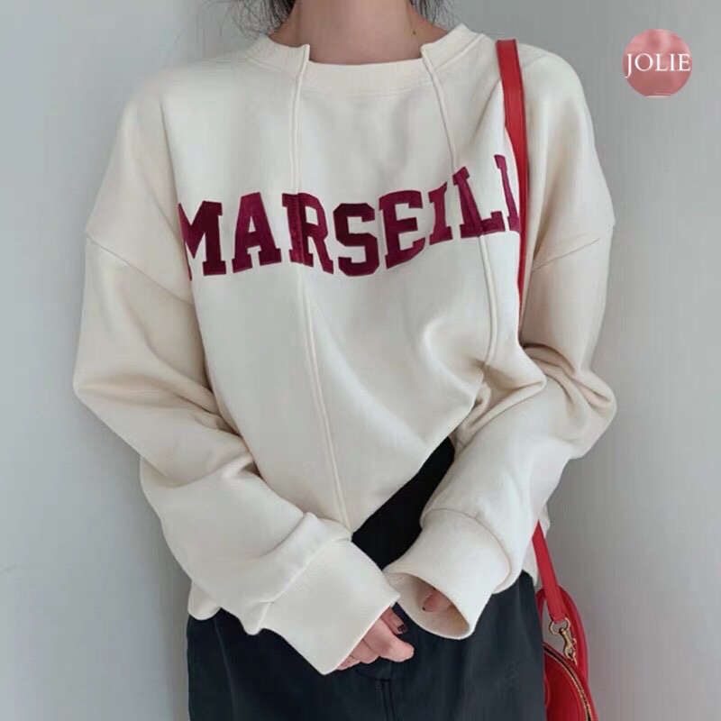 Áo sweater Marseille nỉ mỏng