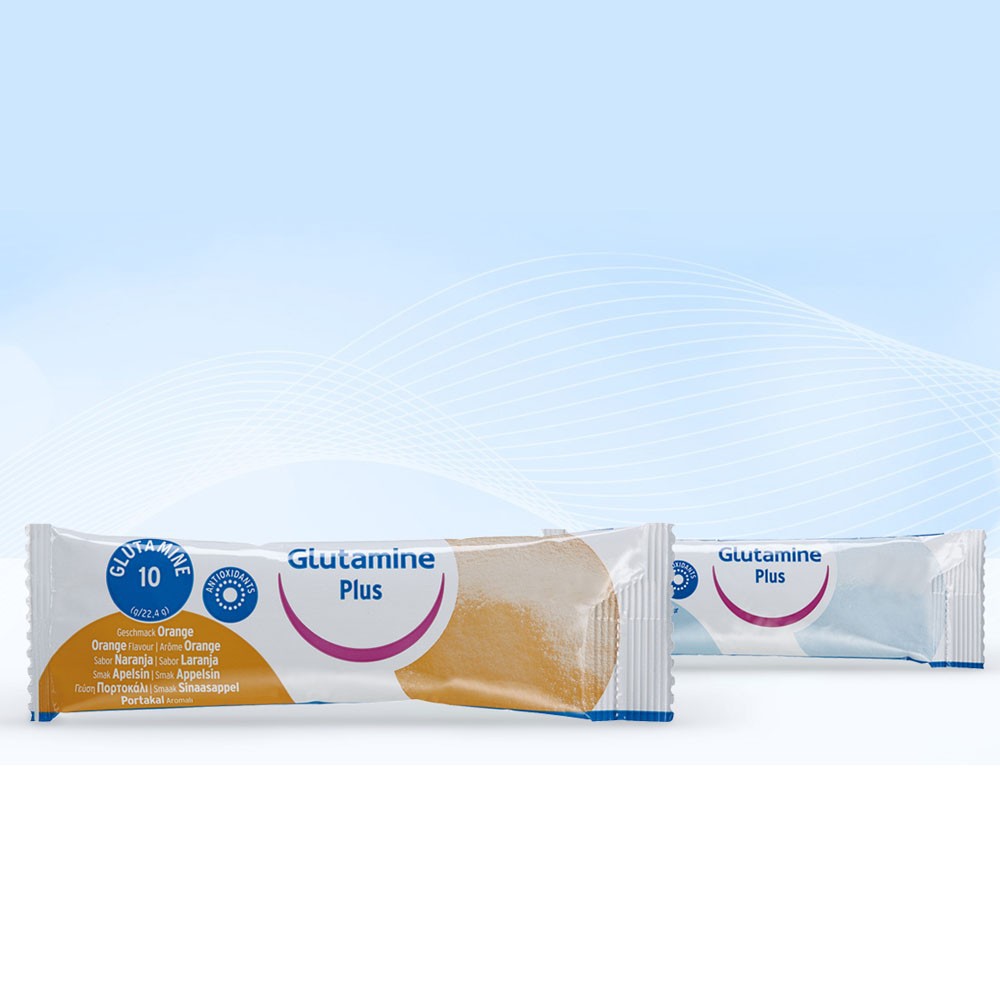 Bột hòa tan Glutamine Plus Orange (30 gói) - Dinh dưỡng Y học cho bệnh nhân sau phẫu thuật và viêm nhiễm mãn tính