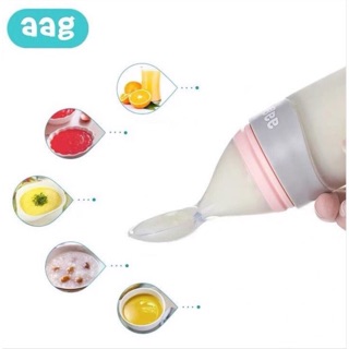 [ AN TOÀN CHO BÉ ] Bình thìa silicon ăn dặm, uống sữa an toàn cho bé yêu