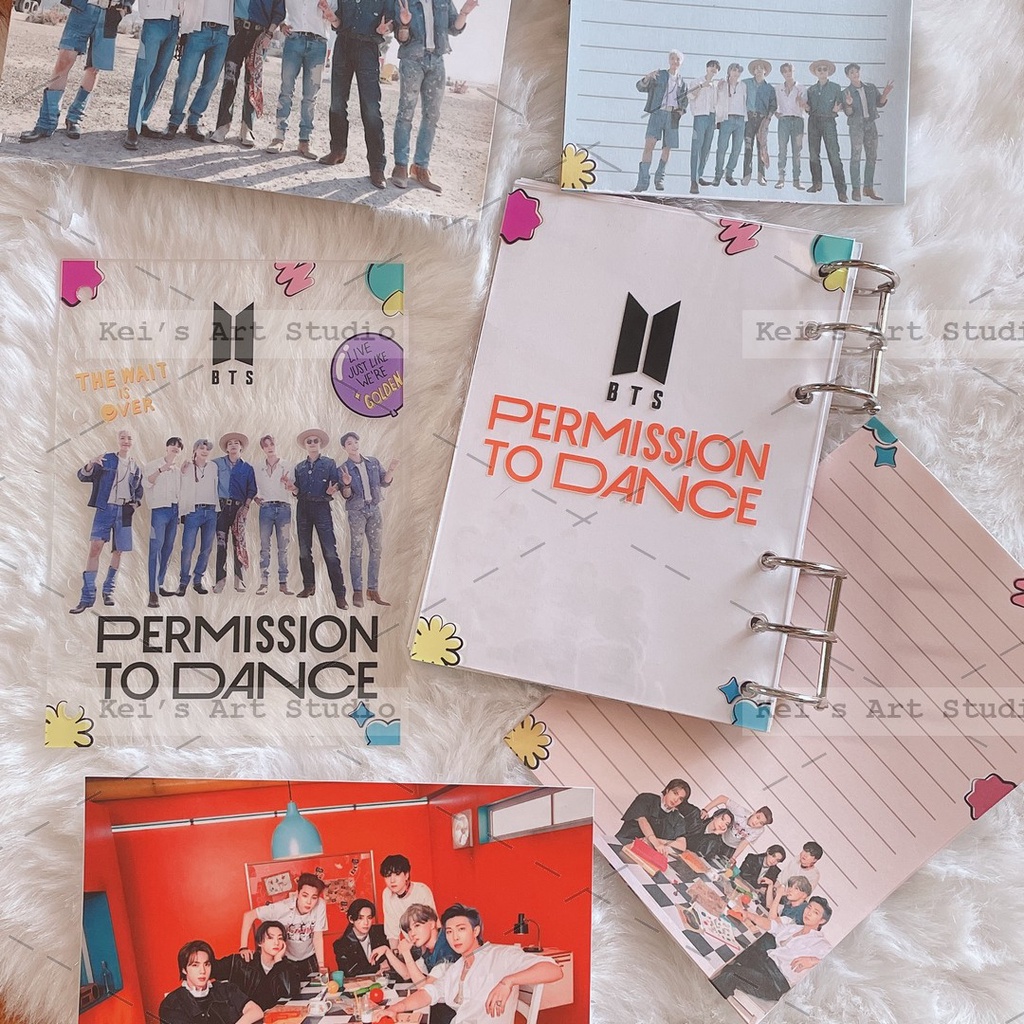 [BTS - PERMISSION TO DANCE] Binder, bìa sổ, giấy note, giấy refill