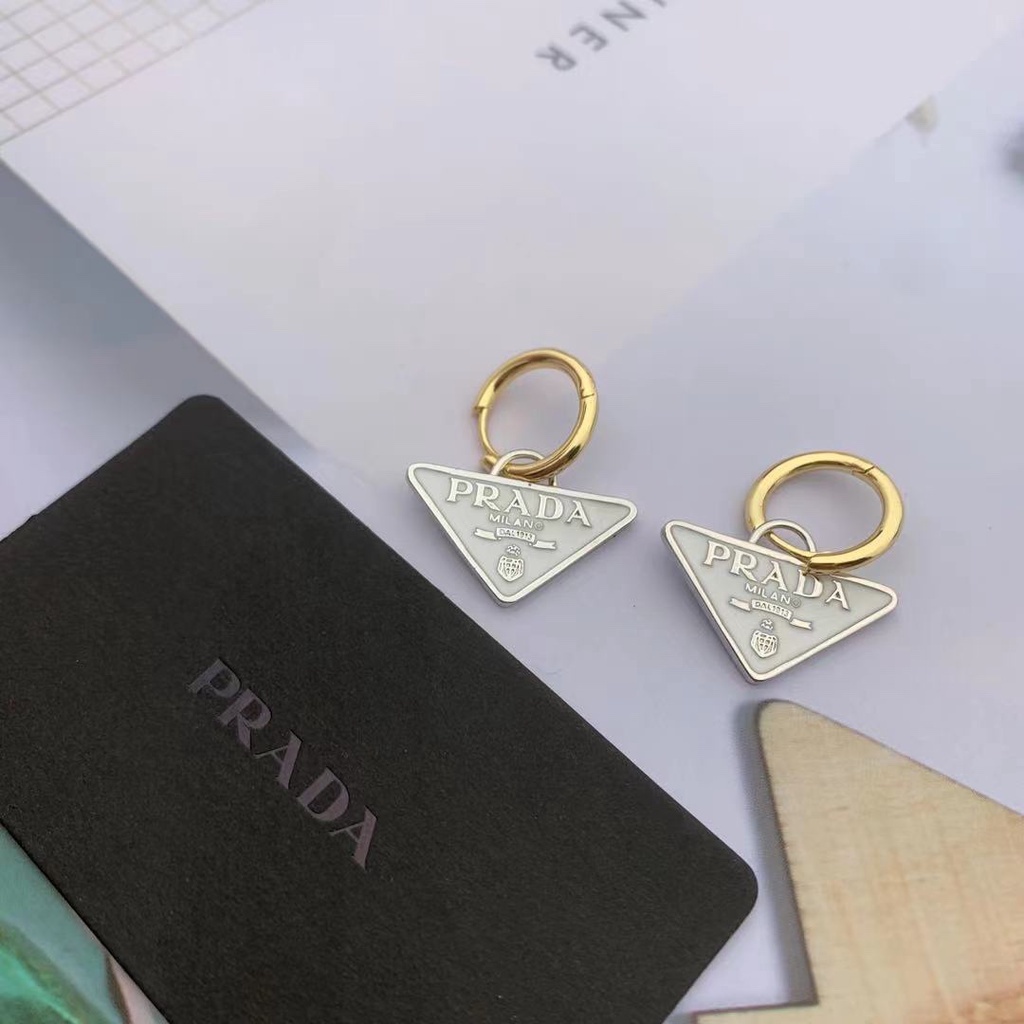 Bông tai Prada thiết kế cao cấp thời trang 2021