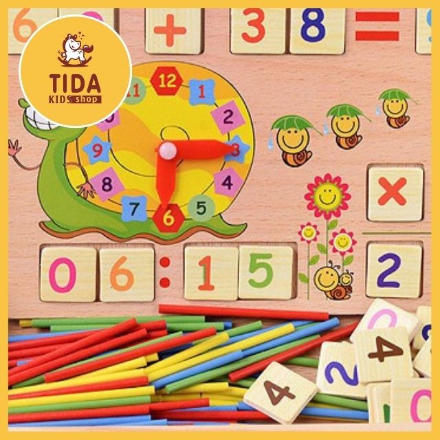 Đồ Chơi Giáo Dục Sớm Cho Bé ⚡ HOT TREND ⚡ Đồ Chơi Thông Minh Cho Bé Học Toán, Bảng Số Bằng Gỗ TiDa Kids Shop Giá Tốt