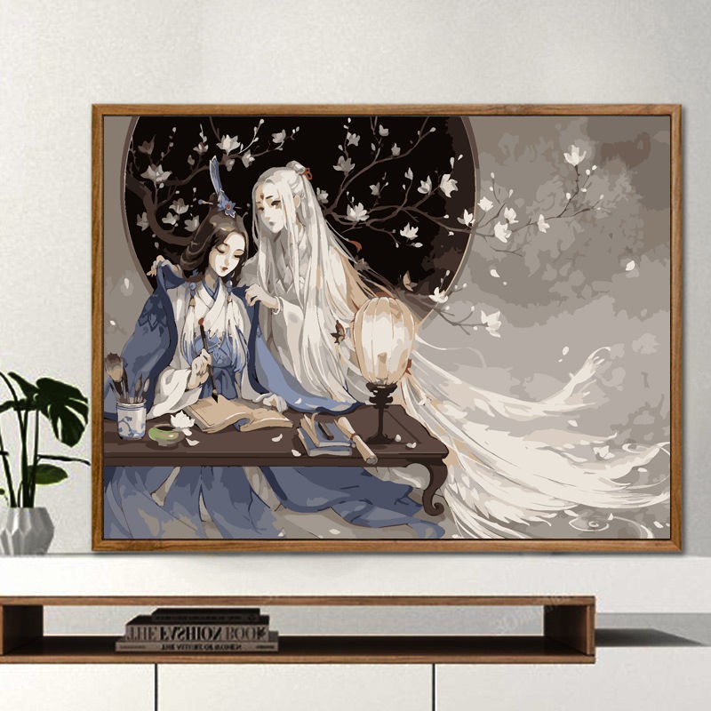 Bộ Tranh Sơn Dầu 40x50cm Tự Làm Họa Tiết Động Vật Độc Đáo Sang Trọng Dùng Để Trang Trí Nhà Tiện Dụng + Phụ Kiện