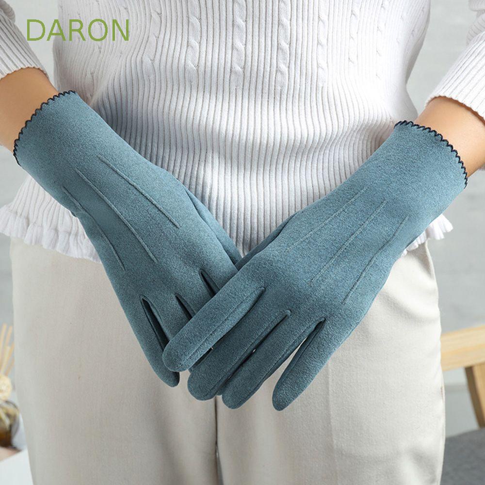 Găng Tay Chữ T Hở Ngón Màu Sắc Trơn Có Thể Dùng Màn Hình Cảm Ứng Phong Cách Hàn Quốc Dành Cho Nữ