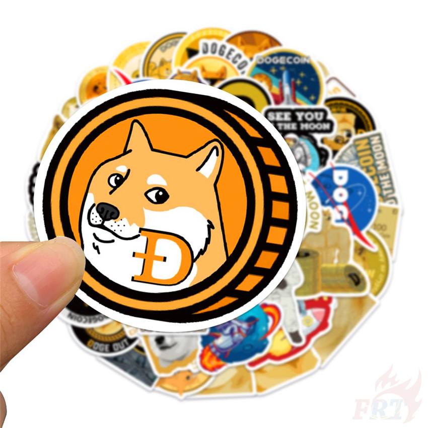 ❉ Dogecoin Series 01 Stickers ❉ 50Pcs/Set DIY Fashion Luggage Laptop Skateboard Decals Doodle Stickers