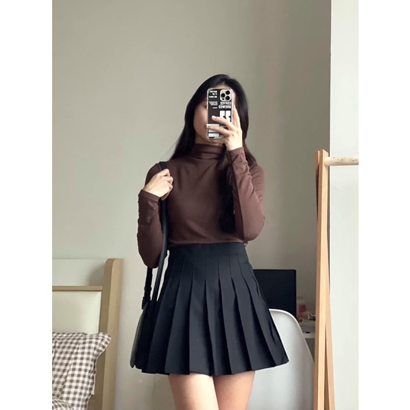 Áo Len Tăm Giữ Nhiệt Nữ Lót Lông Cổ 3 Phân Ấm Như Crush (ẢNH THẬT+VIDEO)