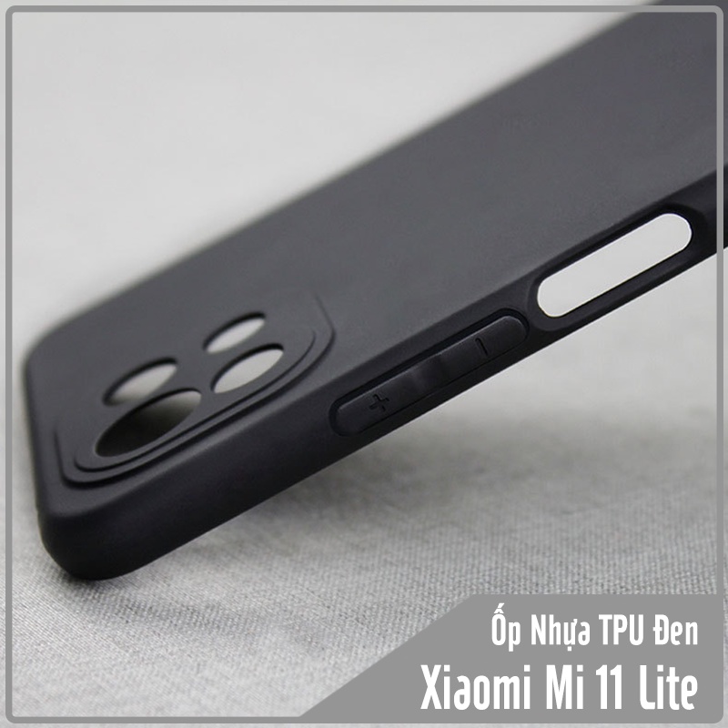 Ốp lưng cho Xiaomi Mi 11 Lite 4G - 5G - NE TPU dẻo đen nhám, che Camera