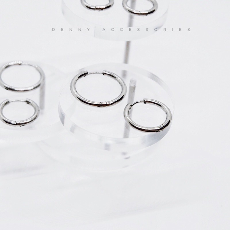 Khuyên huggie hoop 2.5 chất liệu thép y tế không gỉ