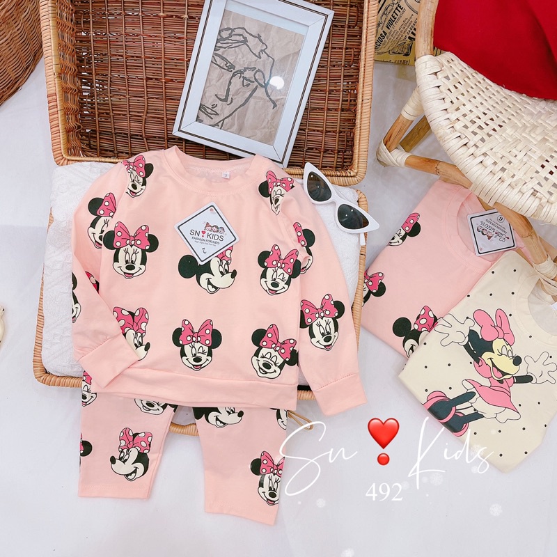 Set bộ Micky kem hồng cho bé