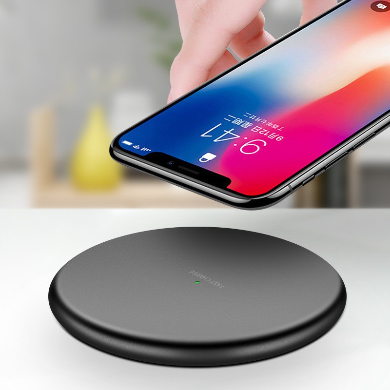 Qi Wireless Charger sạc không dây For iPhone X XR XS MAX 8 Plus Samsung Note 8 5 S8 S7 S6 Edge