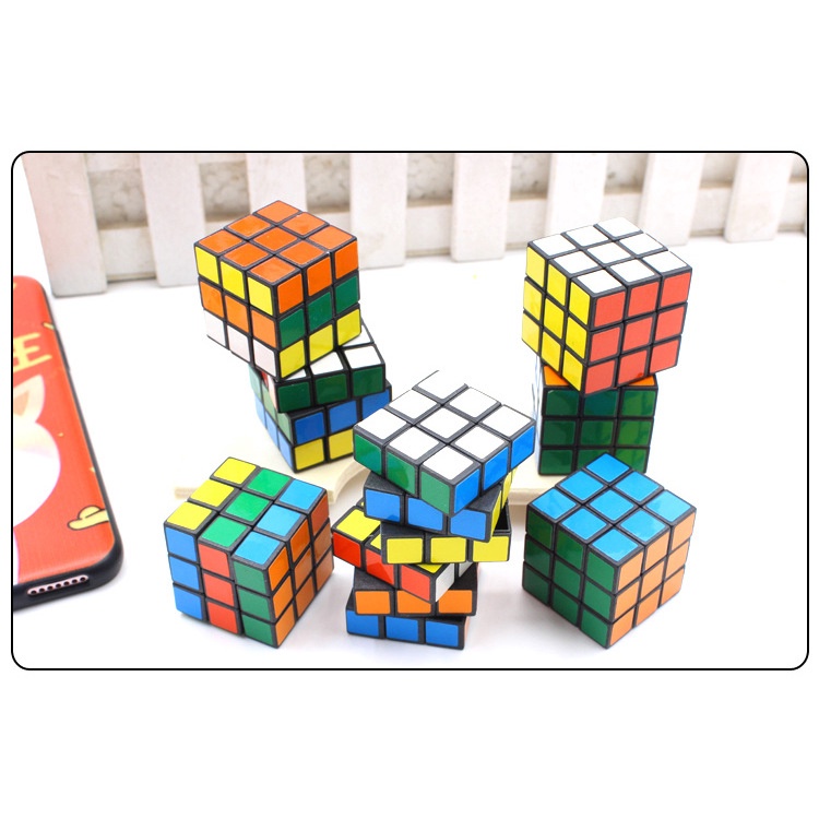 Đồ chơi rubik mini hình khối 3x3x3, Rubik xếp hình khối lập phương, Đồ chơi thông minh giải trí phát triển trí tuệ