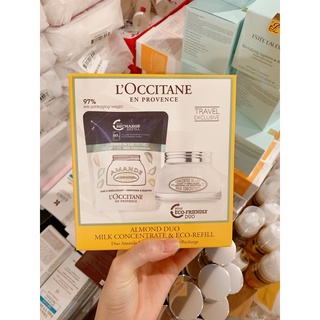BỘ SẢN PHẨM 2 MÓN L’OCCITANE ALMOND DUO MILK CONCENTRATE & ECO-REFILL