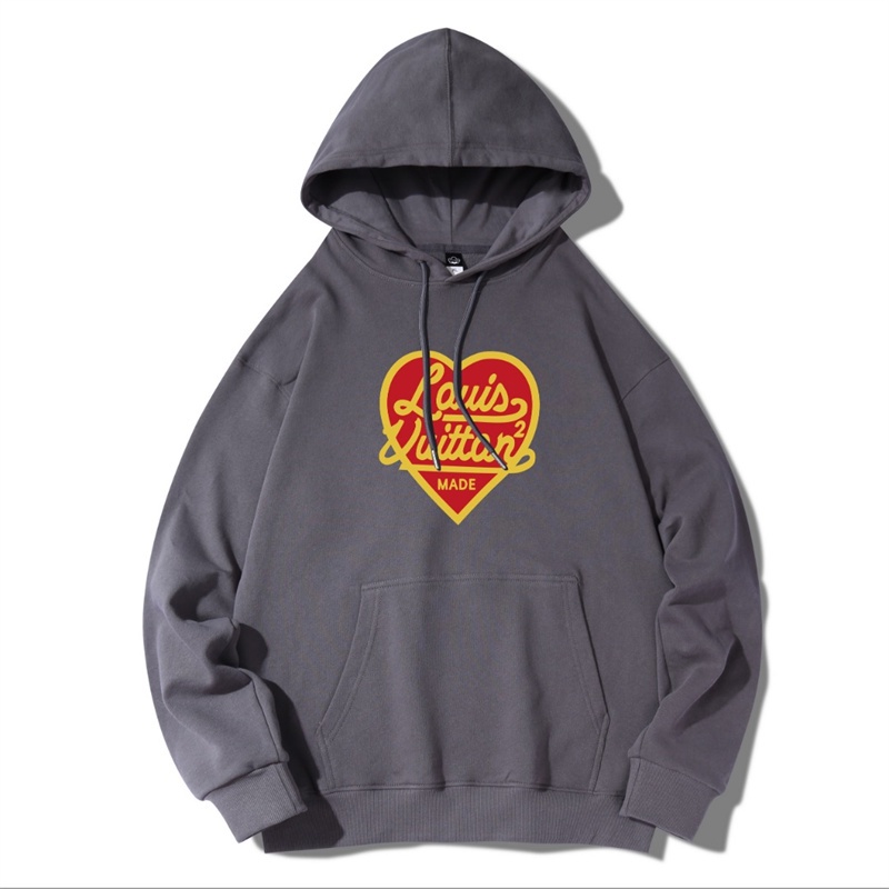 L &amp; V Áo Sweatshirt In Logo Trái Tim Phối Màu Tương Phản Phía Trước Thời Trang Nhiều Màu Sắc