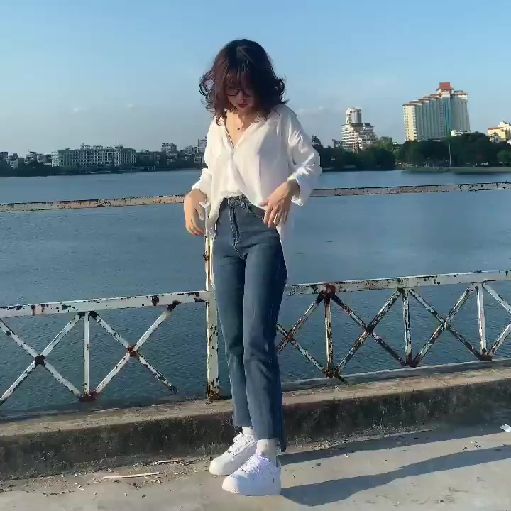 Quần jean nữ ống đứng quần bò jean ống suông jean nữ cạp cao ống rộng co dãn KUNNI88 | BigBuy360 - bigbuy360.vn