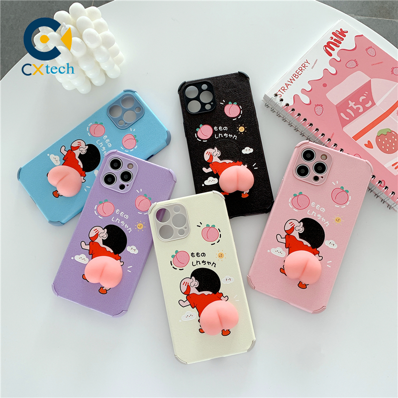 iPhone case 3D cute Crayon Shin-Chan Leather TPU case for iphone 7 8 7plus 8plus iX XR XSMAX phone case